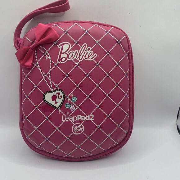 LeapFrog LeapPad 2 Barbie Case Hard Shell Travel Case Pink With 4 Games - Picture 1 of 14